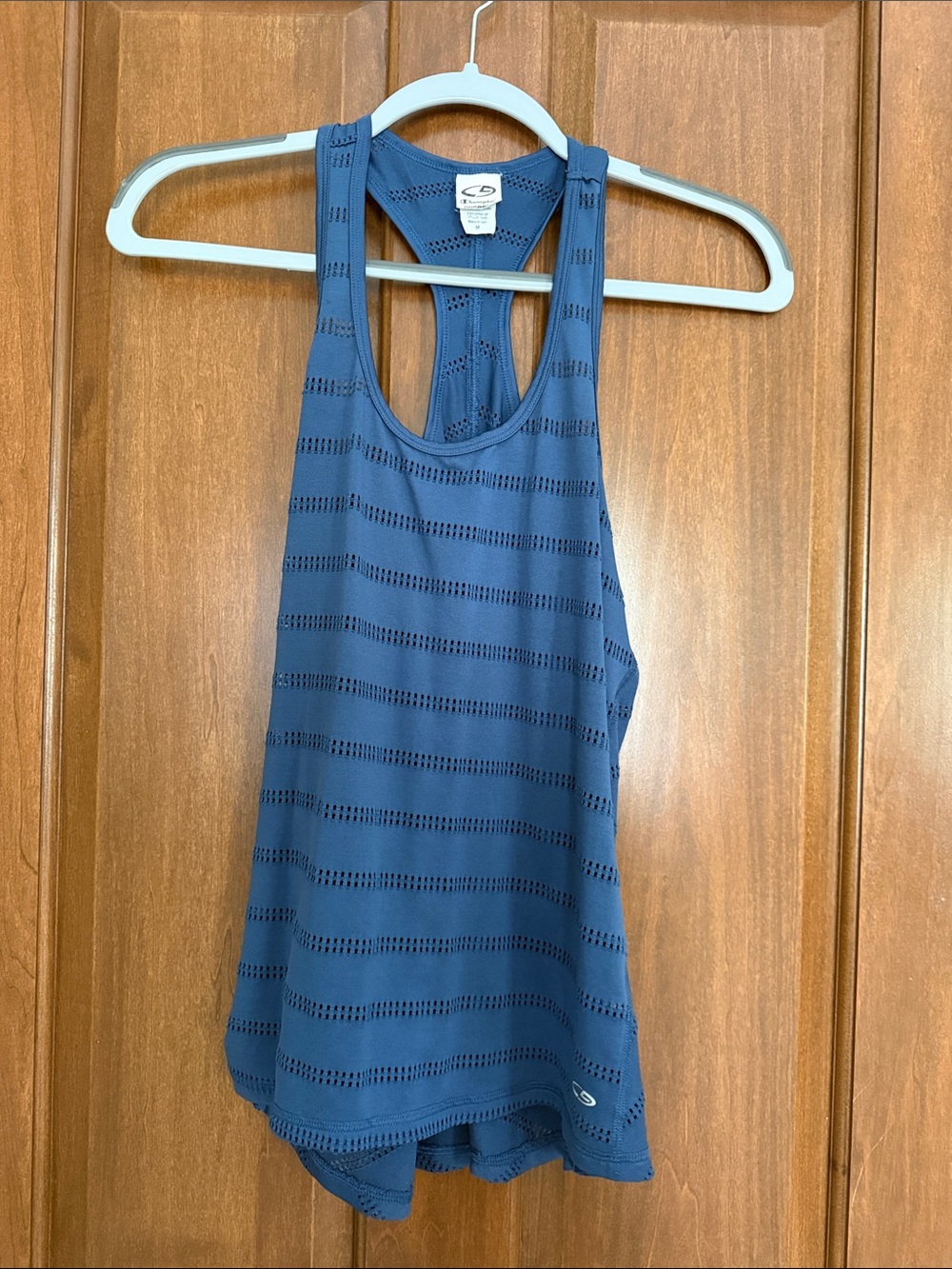 Champion Blue Perforated Racerback Tank Top